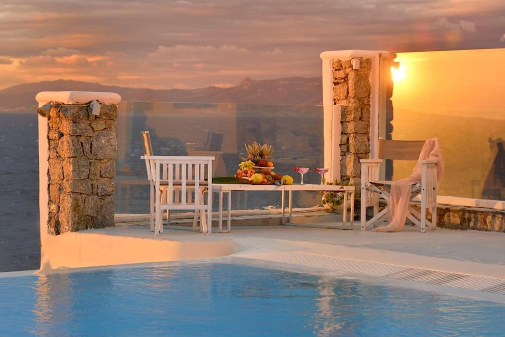 Mykonos Sea View Luxury Villa By Calypso Sunset Villas Mykonos Town Luaran gambar