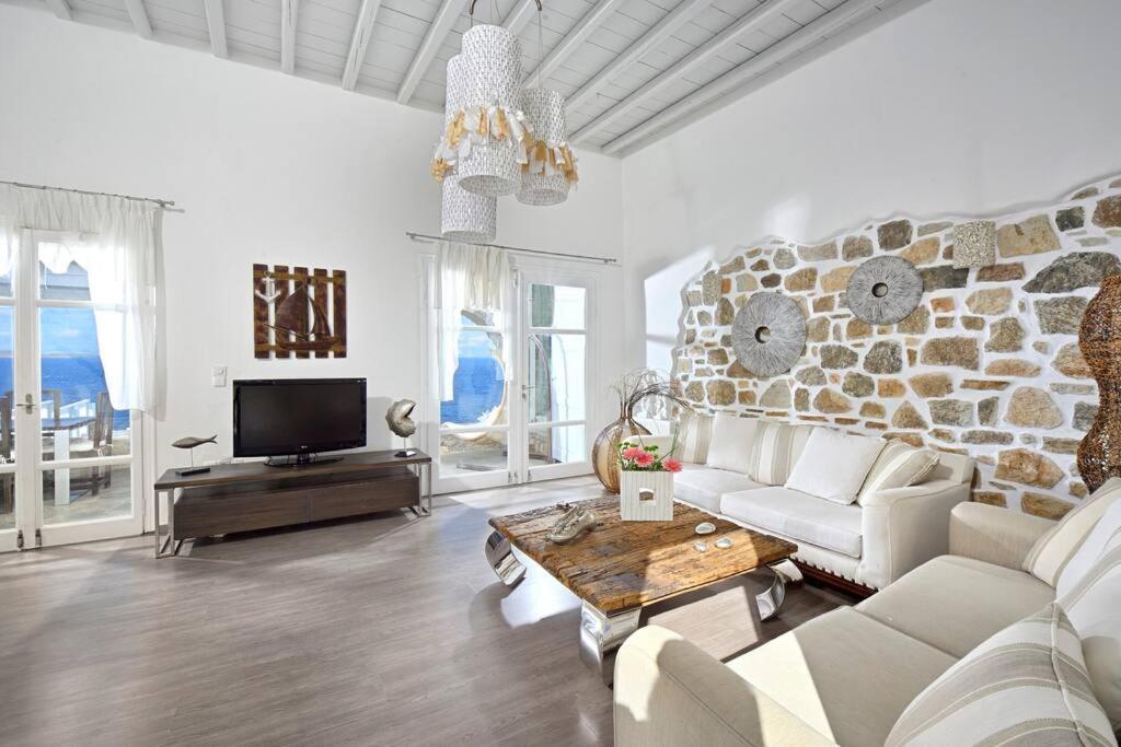 Mykonos Sea View Luxury Villa By Calypso Sunset Villas Mykonos Town Luaran gambar