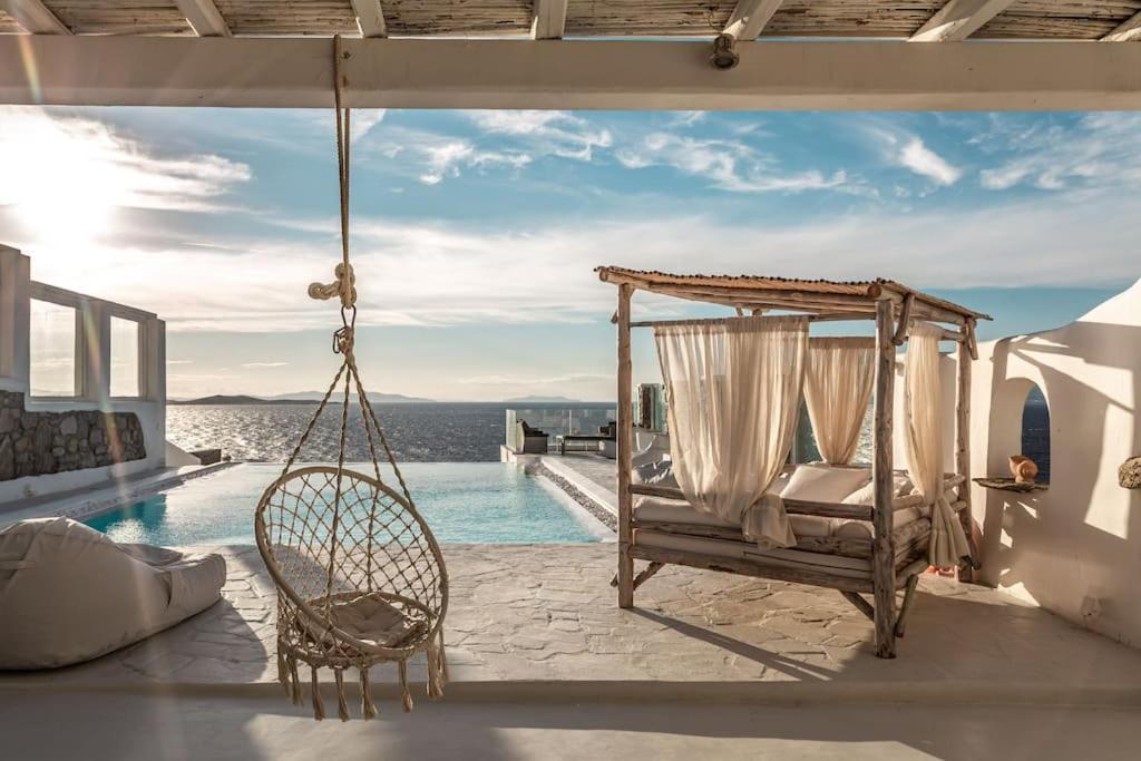 Mykonos Sea View Luxury Villa By Calypso Sunset Villas Mykonos Town Luaran gambar