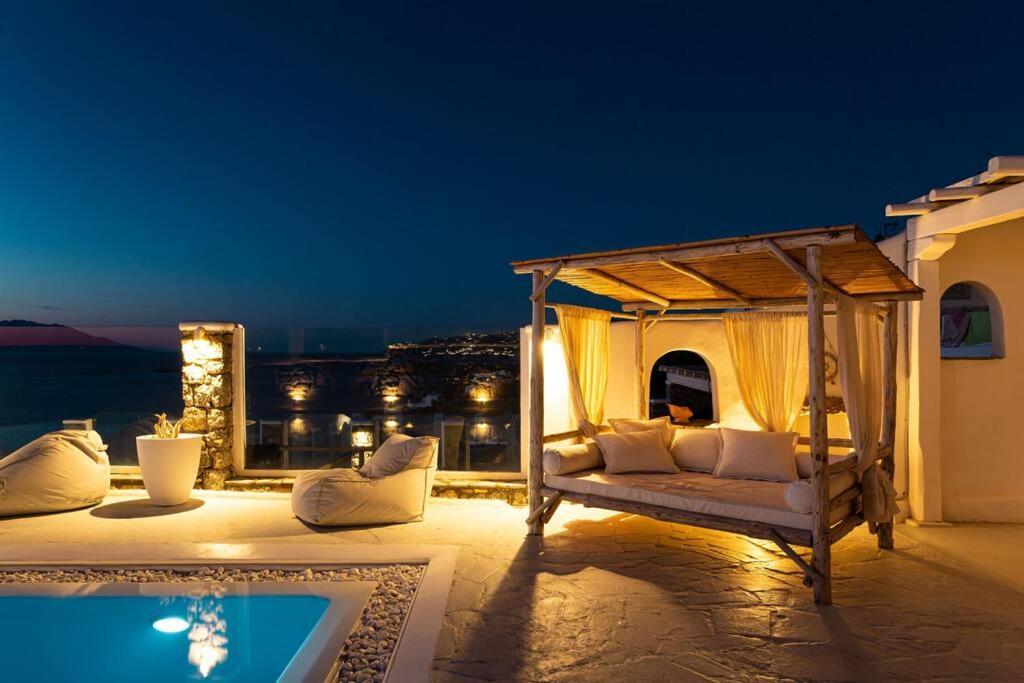Mykonos Sea View Luxury Villa By Calypso Sunset Villas Mykonos Town Luaran gambar